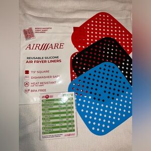 3 pack reusable silicone air fryer liners